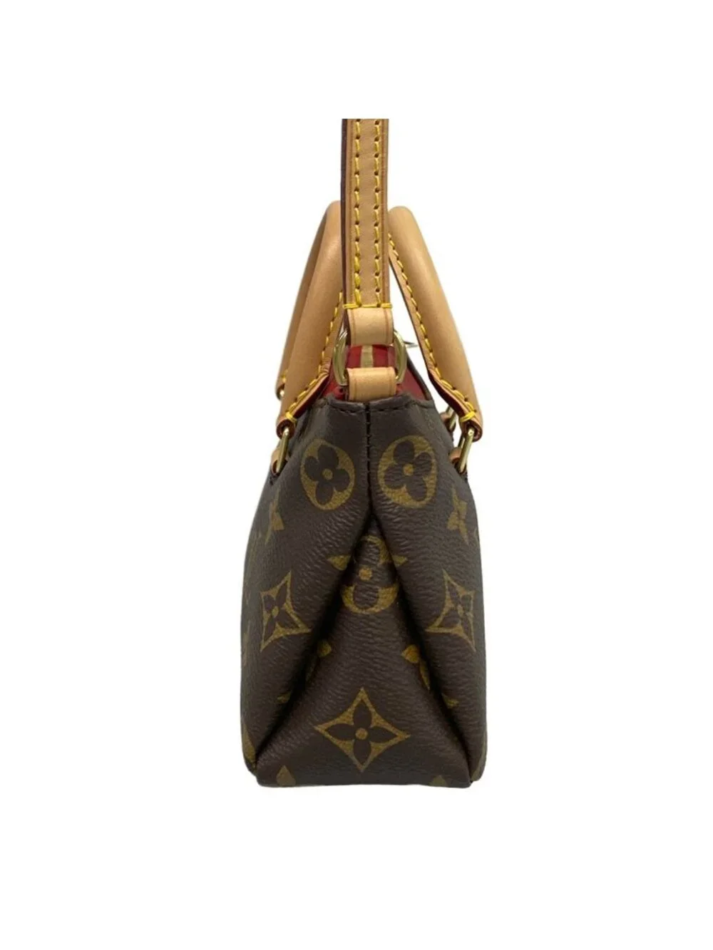 Louis Vuitton Shoulder Bag Monogram Nano Pallas Cerise Leather
